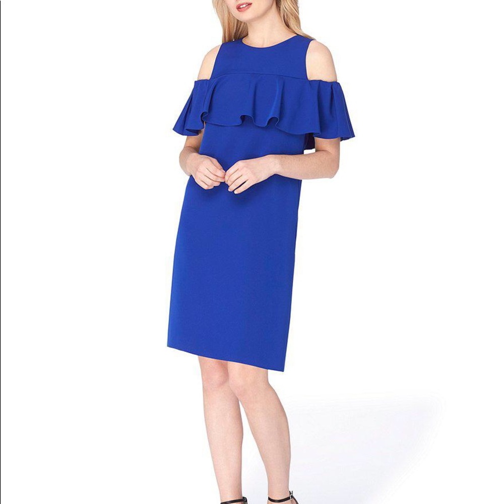 Tahari Arthur Levine Cold Shoulder Cocktail Dress